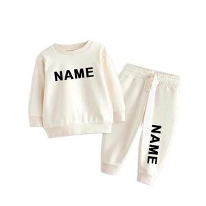 Conjunto de Chándal Personalizado para Bebé Niño, Azul Marino, Sudadera con Capucha y Cremallera Completa, Pantalones Deportivos, Impresión de Nombre Personalizada, Algodón Sólido, Invierno - Product Image 5