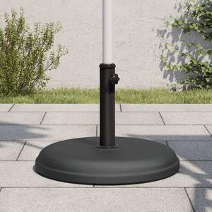 Base per Ombrellone in Ferro di Medie Dimensioni con Plastica Nera e Cemento per Ombrelloni e Basi da Patio - Product Image 1