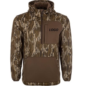 Latest Printing Leaves Pattern Design Bottomland Hoodie Windproof Camouflage Tactical Hunting Fishing Zipper <b>Camo</b> Hoodie <b>Jackets</b> - Product Image 3