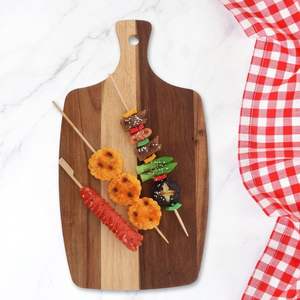 Wooden Steak <b>Pizza</b> Serving Plate | Solid Wood Round Board for Restaurant Use - Product Image 4