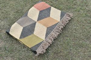 Tapis Kilim en Jute Écologique Tissé à la Main Réversible pour Salon, Bureau et Hôtel – Tapis sur Mesure en Gros - Product Image 2