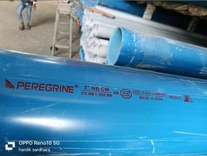 Tuyau de gaine en uPVC bleu de 150 mm, diamètre 6 pouces, longueur 6 mètres (20 pieds), pour puits peu profond, matériau vierge, extrémité filetée, tube lisse - Product Image 4