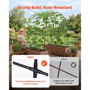 Traliccio a U per cetrioli, supporto metallico ad arco per piante rampicanti, tralicci per aiuole rialzate e cancelli da esterno - Product Image 2