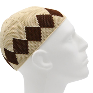 Gorro de Oración Musulmán Personalizado para Hombre, Hecho a Mano, Transpirable, de Algodón, Gorro Islámico de Ganchillo, Kufi, Tupi, Gorro Elástico para la Cabeza - Product Image 2