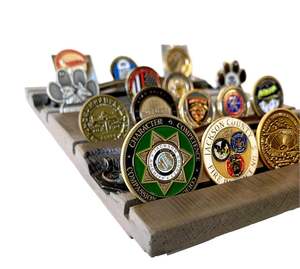 Eco-Friendly Coin <b>Display</b> <b>Case</b> Holder Solid Wood Coin Stand Rack for Desk <b>Display</b> - Product Image 1