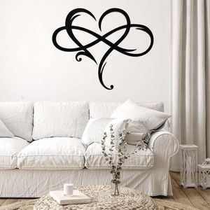 Decorazione da Parete in Metallo a Forma di Cuore Infinito, Ornamento Unico in Acciaio per Camera da Letto e Casa con Scritta 'Love' - Product Image 5