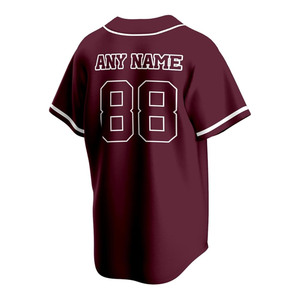Maillot de baseball personnalisé pour homme, col en V, tendance, respirant, 100 % polyester 220g, anti-bactérien, sublimation OEM - Product Image 5