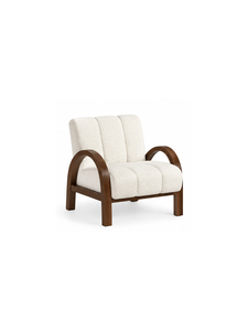 Sillón de Cuero Premium de Estilo Mid-Century con Patas de Madera Sólida, Sillón Moderno Tapizado para Sala de Estar, Dormitorio u Hotel - Product Image 1