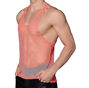 Wholesale Customized Factory Made Logo Printing Mesh Tank Top Best Design <b>Mens</b> Breathable Gym <b>Singlet</b> - Product Image 4