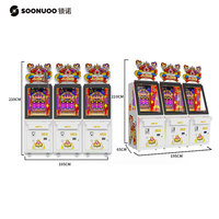 Machine d'arcade commerciale Clowns Fantasia avec fonction de poussée de pièces et paiement par jetons, alimentation 110/220V