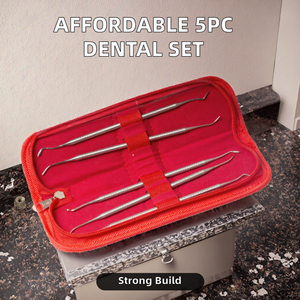 Juego de 5 Instrumentos de Resina Compuesta Dental para Obturaciones, Fuente de Alimentación Manual, Instrumento de Restauración Dental de Acero Inoxidable - Product Image 3