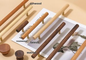 Premium Wooden <b>Pull</b> Handle Set Artisan Crafted Cabinet Knobs Contemporary Wooden <b>Bar</b> <b>Pulls</b> Smooth Finish Drawer Handles Nordic - Product Image 5