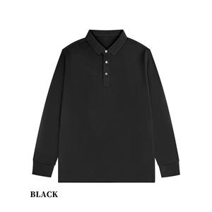 Camiseta Polo OEM para Hombre, Otoño Invierno, Manga Larga, Cuello Camisero, Casual, Sólida, Moderna, Elegante, Cómoda, Colorida - Product Image 2