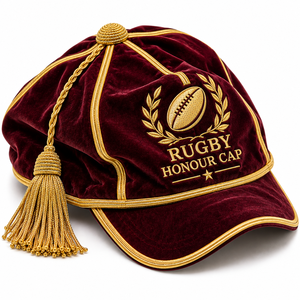 Casquette de rugby en coton premium, broderie 3D personnalisée, réglable, unisexe, pour récompenses sportives, célébrations de championnats, reconnaissance d'équipe - Product Image 1