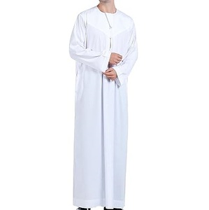Vêtements ethniques traditionnels, robe musulmane, thobe blanche, jubba, robes de prière, respirantes, 100% coton, thobe arabe avec logo personnalisé - Product Image 3