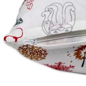 Funda de cojín navideña de lujo al por mayor, 100% algodón, con diseño estampado, para decoración del hogar, con cierre de cremallera - Product Image 4