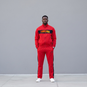 Conjunto Deportivo de Nylon Reflectante Estilo Urbano Personalizado, Ropa para Entrenamiento y Jogging, Sudadera con Paneles de Bloques de Color - Product Image 4