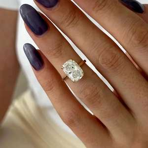 แหวนเพชรทรงยาว 4 กะรัต เพชรเพาะเลี้ยงในห้องปฏิบัติการ สำหรับหมั้น แต่งงาน ขอแต่งงาน ของขวัญ แหวนทอง 14k กำลังเป็นที่นิยม ได้รับการรับรองจาก IGI - Product Image 3