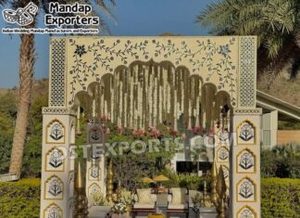 Mandap contemporain découpé au laser pour mariages abordables, magnifique mandap de style arabe, mandap extérieur sur le thème des mariages aux États-Unis - Product Image 3