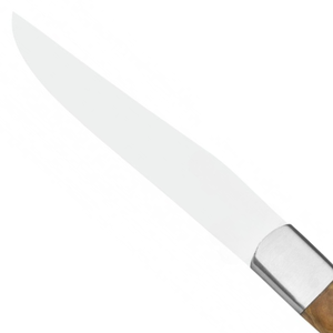 Cuchillos Elegantes para Carne con Mango Curvo de Madera Natural y Hoja de Acero Inoxidable Lisa para Restaurantes y Uso Doméstico - Product Image 4