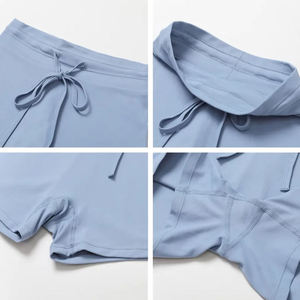 Shorts de cycliste brodés OEM/ODM pour femmes, sans couture, taille haute, athlétiques, écologiques, respirants, en Spandex/Nylon, pour le yoga et l'entraînement - Product Image 6