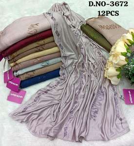 Lot de 12 foulards floraux en strass pour femmes, en tissu mousseline respirant et doux pour la peau, tons de bijoux assortis - Product Image 3