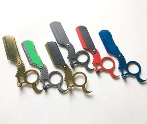 Navaja de Afeitar Profesional de un Solo Dedo, Manual, de Filo Recto, con una Sola Hoja, Desechable, para Barbería y Salón, para Afeitar y Cortar la Barba para Hombres, por LCI - Product Image 1