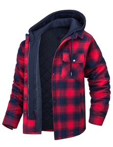2025 <b>Men's</b> Plaid <b>Flannel</b> <b>Jacket</b> with Stand Collar Windproof and Winter Warm New Style Checked <b>Flannel</b> <b>JACKET</b> for <b>Men</b> - Product Image 2