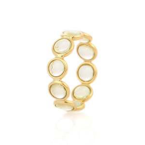 Anillo de Eternidad de Oro Amarillo de 14K con Topacio Limón, Ajustable - Product Image 4