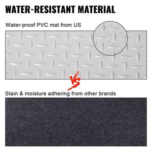 Tappeto per garage antiscivolo con texture a diamante argento 4.9x13ft (63.7 sqft) - Rotolo di pavimentazione in vinile per auto con design antiscivolo - Product Image 2
