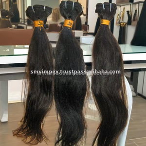 Cheveux super remy. Cheveux bruts indiens vierges en vrac. Pas de glace et pas de noix, cheveux humains en vrac remy d'Inde. - Product Image 6