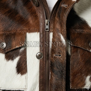 Stylish And Fashionable <b>Men</b> Cowhide <b>Leather</b> <b>Jacket</b> Wholesale Factory Made Real Genuine Cowhide Custom <b>Jacket</b> - Product Image 6