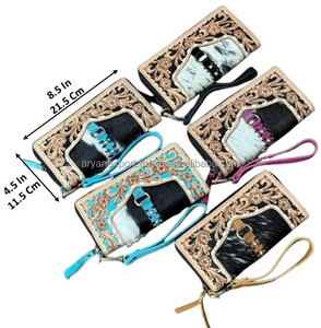 Cartera Larga de Diseño de Lujo, Cartera de Cuero Hecha a Mano, Tarjetero y Monedero para Mujer, Cartera de Piel de Vaca, Bolso de Mano Elegante - Product Image 2