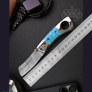 Couteau à cigares de luxe 2-en-1 en acier Damas, portable et en gros, nouvelle collection - Product Image 3