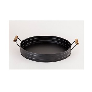 Nouvelle pièce ensemble 3 plateaux de service en métal galvanisé pour décor de ferme pour les mariages bureaux plateau de service de placage décoratif - Product Image 2