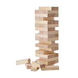 Gioco Torre di Blocchi Medio con 54 Blocchi in Legno di Pino, Giocattolo Impilabile con Borsa per il Trasporto e Tabellone Segnapunti - Product Image 4