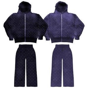 Nouvel ensemble de survêtement unisexe délavé à l'acide, imprimé, avec sweat à capuche oversize et pantalon de survêtement évasé à ourlet brut, style streetwear vintage, personnalisable OEM, vente en gros - Product Image 3