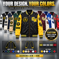 Veste universitaire en satin personnalisée en gros pour équipes, avec logos brodés inspirés de Detroit, style universitaire et collégial