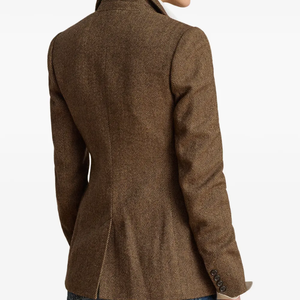 Nouvelle Arrivée Blazer en Laine Chevrons pour Femme, Veste Formelle Simple Boutonnage pour Bureau, Tenue Professionnelle, Vente en Gros Fabricant - Product Image 3