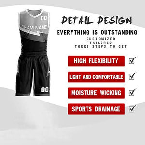 Conjunto de Dos Piezas de Uniforme de Baloncesto Sublimado de Alta Calidad y Económico de la Marca Laker, Jersey de Baloncesto de Secado Rápido con Estampado en Caliente - Product Image 2