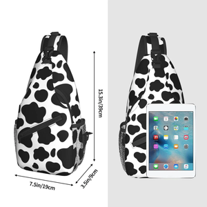 Mochila con estampado de vaca y correa de hombro arqueada, mochila unisex de moda con respaldo suave, 20-36L, impermeable, para senderismo al aire libre - Product Image 5