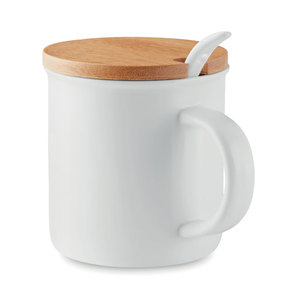 Tazza in ceramica porcellana 380ml con coperchio collezione Kenya - Product Image 1