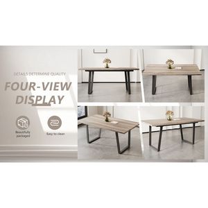 Moderno tavolo da pranzo rettangolare in legno da 62.9 pollici per cucina e sale da pranzo dal Design semplice - Product Image 3