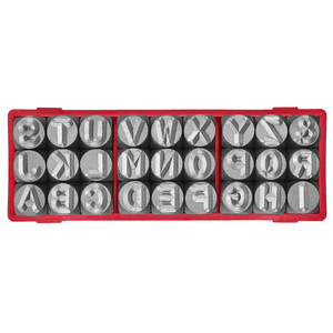 Juego de Punzones de Letras de 3 mm, 27 Piezas, Punzones de Alfabeto de la A a la Z, Acero al Carbono S55C, para Estampado de Joyería, Manualidades en Cuero, Bricolaje, Hecho en Taiwán - Product Image 1