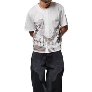 Maillot de football américain rétro vintage haut de gamme à sublimation, boutonné, en micro-mesh, streetwear, production OEM en gros - Product Image 2