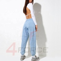 Qualité supérieure femmes personnalisé marque Vintage taille acide lavage Jogging costumes décontracté brodé conception respirant tricot