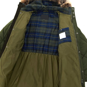 New Arrival Men's Premium Coated Parka <b>Jacket</b> High Quality Winter Stand Collar Front Logo Professional Cotton Fleece OEM Design - Product Image 5