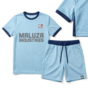 Tenue de football sublimée tendance 2026 : Ensemble complet maillot et short respirant à motifs personnalisés pour équipes sportives - Product Image 1