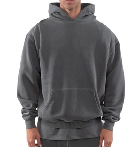 Personnalisé Hiver 500 Gsm Cropped Hoodies Hommes Essentials French Terry Blank Oversized Hoodie Boxy Cotton Heavyweight Hoodie 2026 - Product Image 4