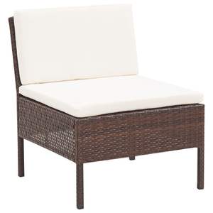 Conjunto de Muebles de Jardín Modulares Compactos de Ratán Sintético Marrón, Colección Elegante de Muebles para Exteriores - Product Image 4
